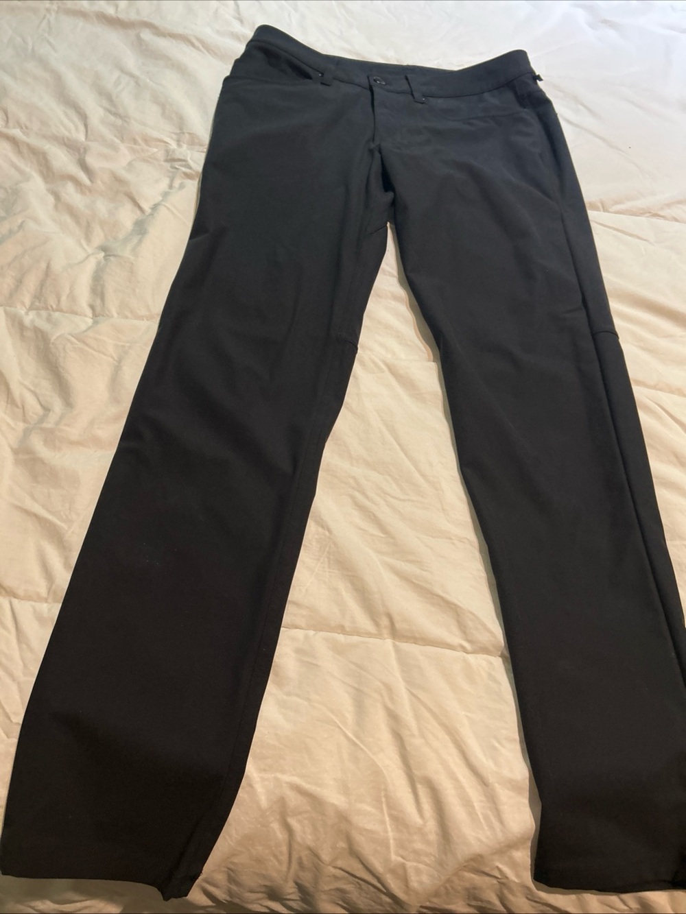 Lululemon Men's ABC Commission Pants black athletic golf casual flat front sz30